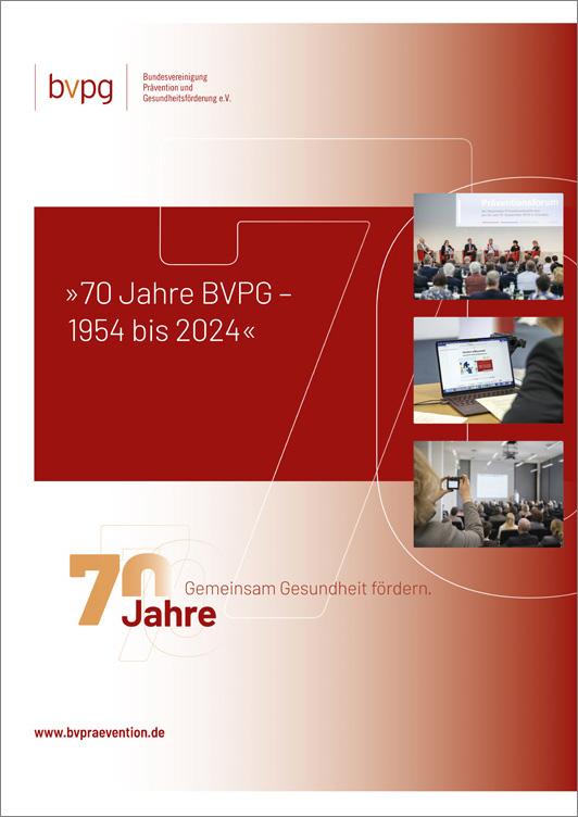 Cover der Jubiläumsbroschüre »70 Jahre BVPG - 1954 bis 2024«