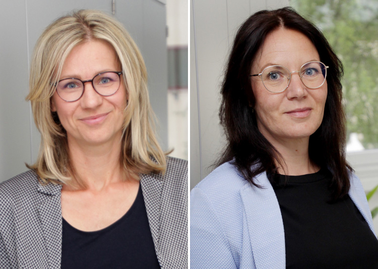 Porträt Geschäftsführerinnen: Melanie Kahl (fachliche Leitung) und Mandy Weber (wirtschaftliche Leitung), Landesvereinigung für Gesundheit Sachsen-Anhalt e.V.