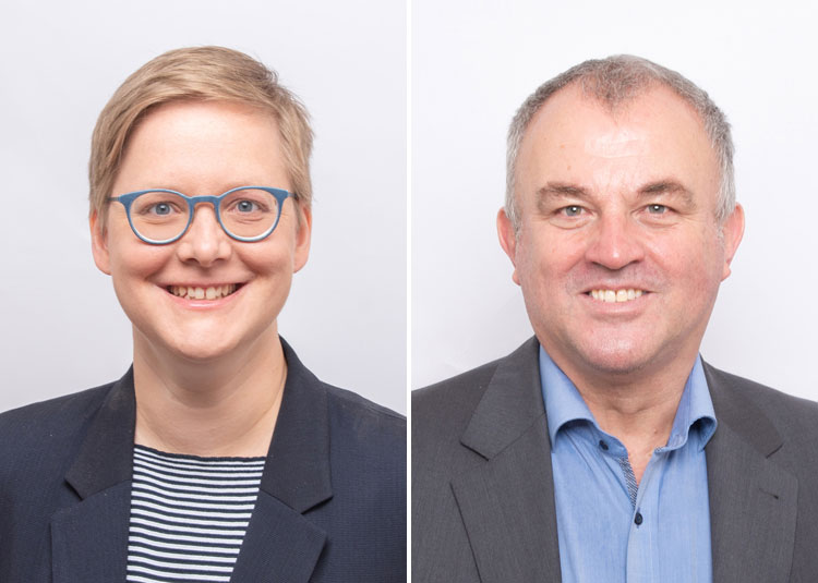 Porträt Janine Sterner, stellv. Geschäftsführerin, und Thomas Altgeld, Geschäftsführer, Landesvereinigung für Gesundheit und Akademie für Sozialmedizin Niedersachsen Bremen e.V. (LVG & AFS)