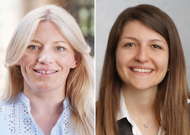 Dr. Sandra Zimmermann, Head of Scientific Dialogue bei WifOR (links) und Ceyda Ural, im Bereich Public Affairs bei WifOR (rechts)