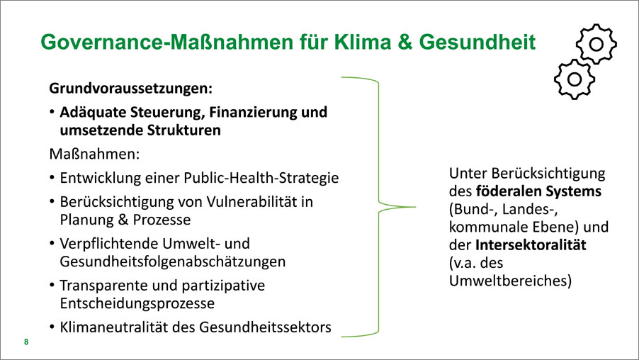 Folie mit Titel Governance Maßnahmen aus der Präsentation von Frau Dr. Geffert © Dr. Karin Geffert